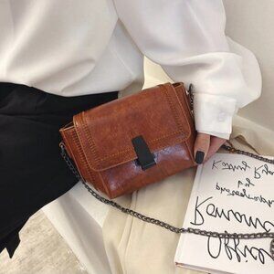 Women's Handbag Shoulders Mobile Purse Crossbody Bag Wallet Retro Faux Leather